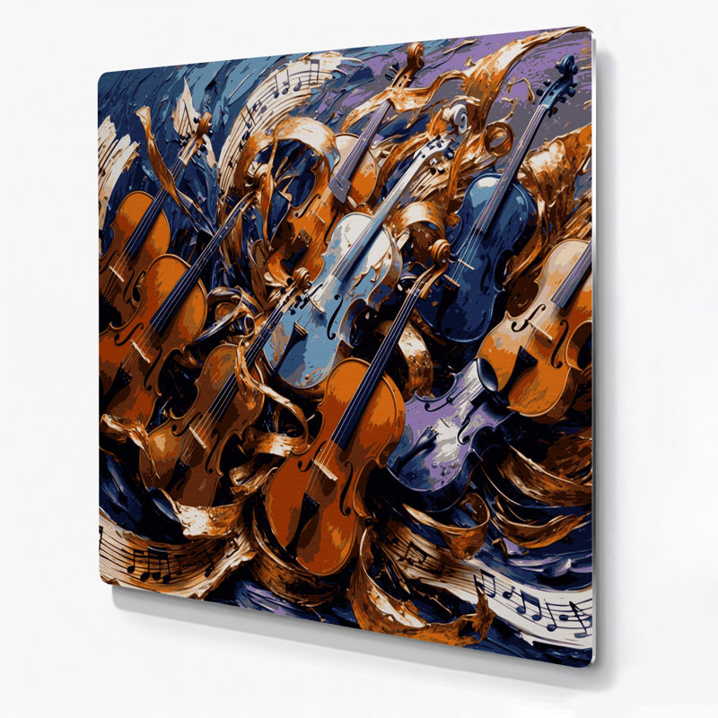 Art mural en métal mauve, H 16 po x l 16 po
