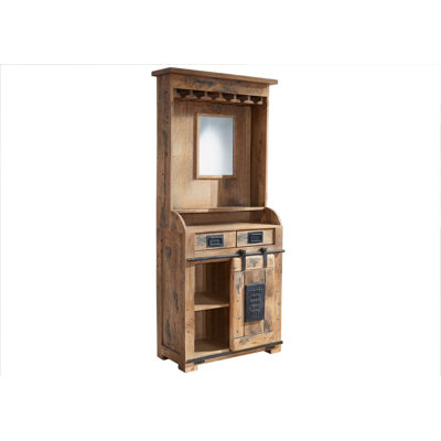 Railway 75cm Solid Wood Bar Cabinet