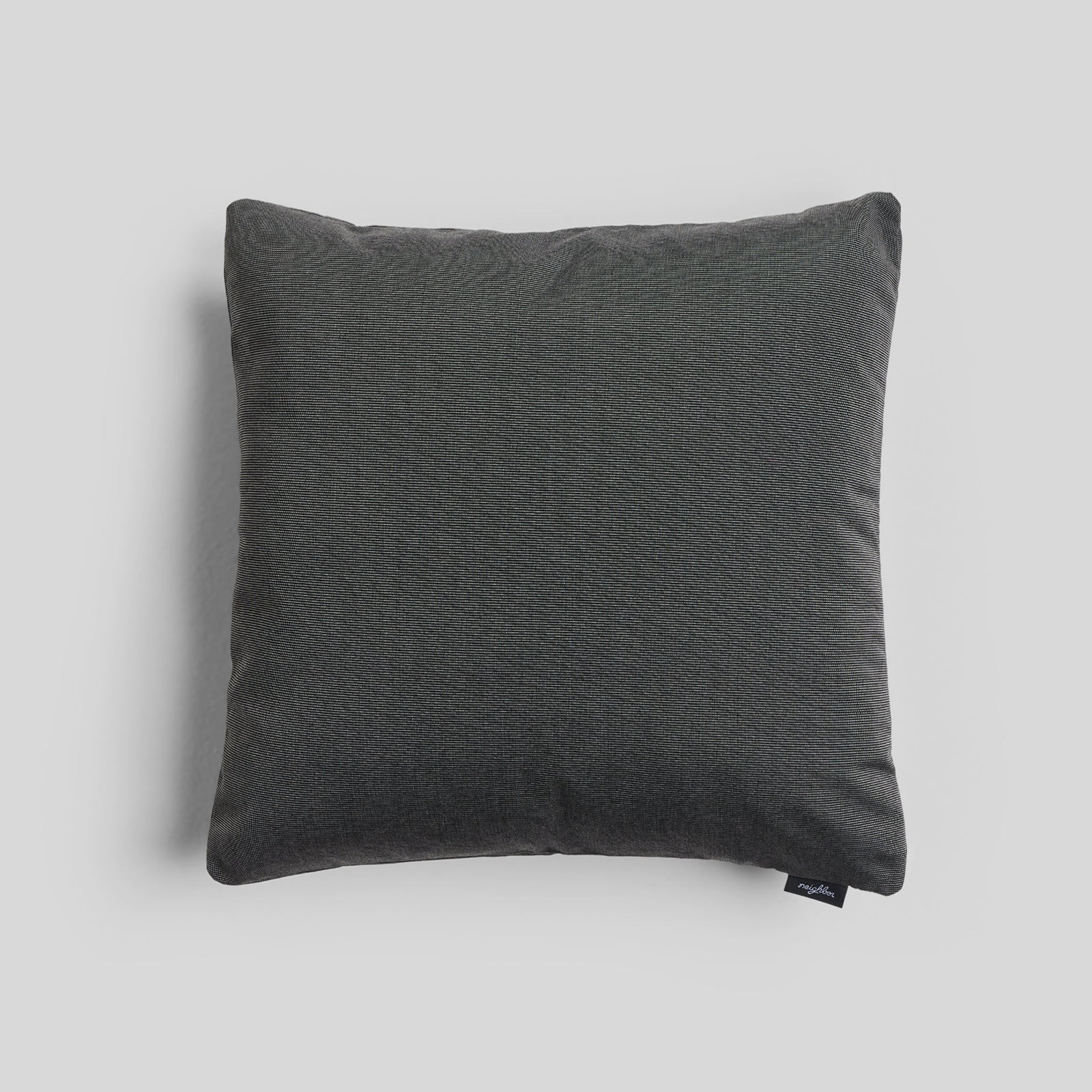 Crosshatch Sunbrella® Indoor/Outdoor Throw Pillow, 20"H x 20"W, Square, Coal