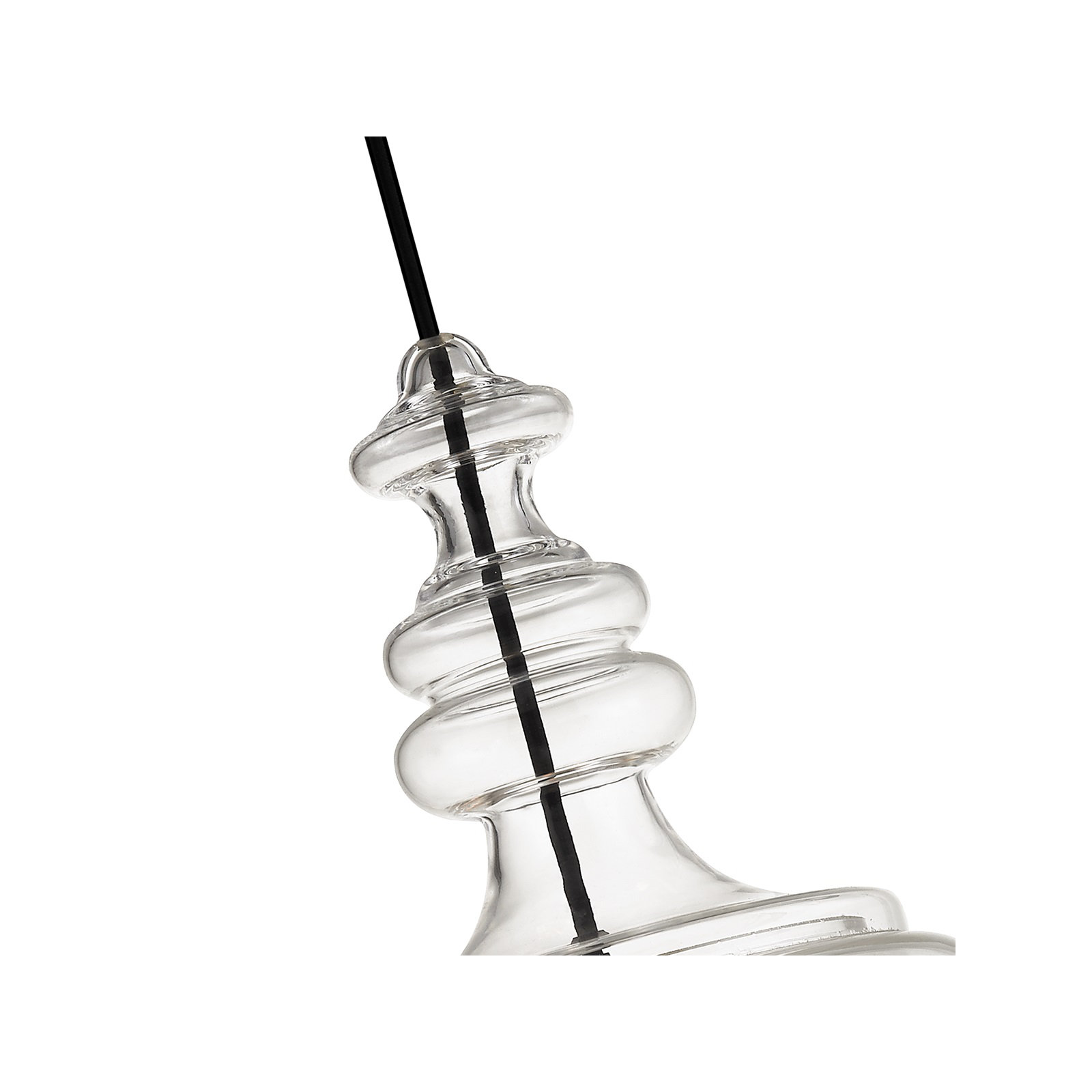 Roth 4 Light Glass Pendant, Aged Brass
