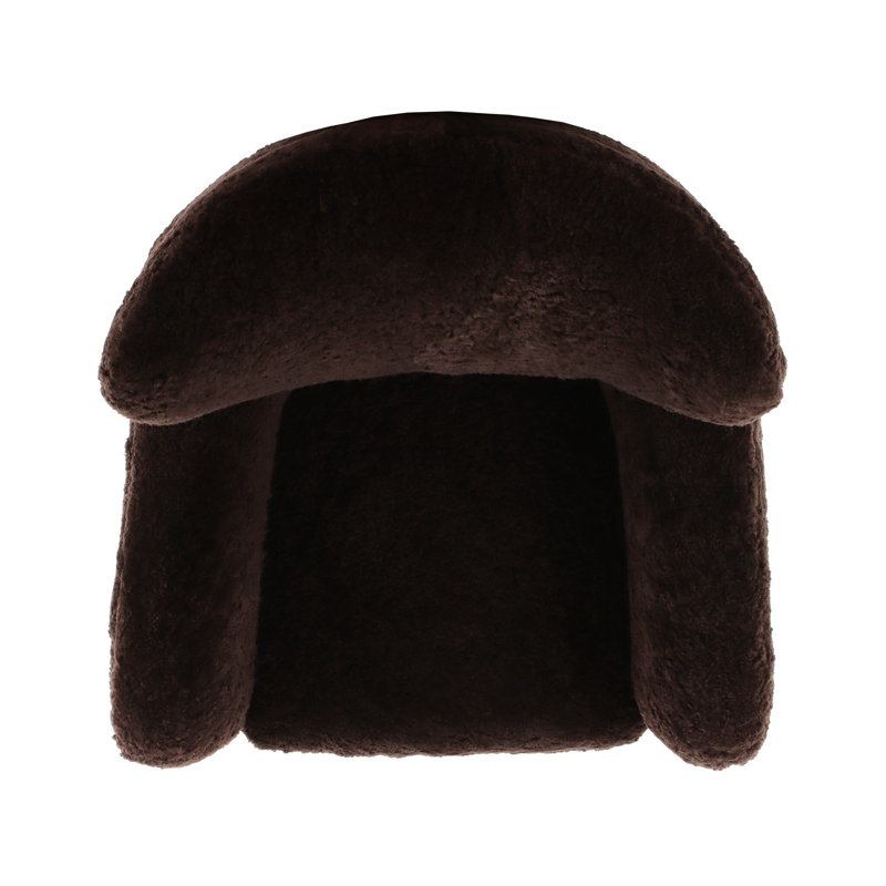 Amelie Chair-Beige Shearling, Cocoa Shearling