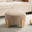 Siège de bureau beige 24,8 po