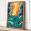 Figure Facing Fire Modern - Wrapped Canvas-715763801-715763806