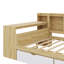 Lit de jour en L en bois avec sept armoires de rangement et deux tiroirs de rangement, lit multifonctionnel avec bureau d'étude-433838126-433838123