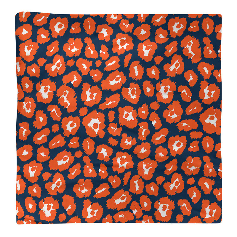 Serviette de foot Denver, 22 po x 22 po, Bleu / Blanc / Orange