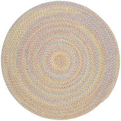 Tapis intérieur / extérieur beige tressé à la main Berklee