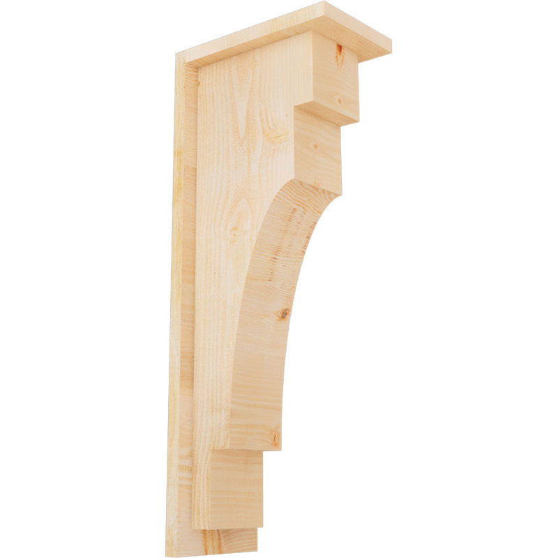 Corbeau méditerranéen avec contre-plaque, H 26 po x l 6 po x P 10 po, Sapin de Douglas, Sciage brut