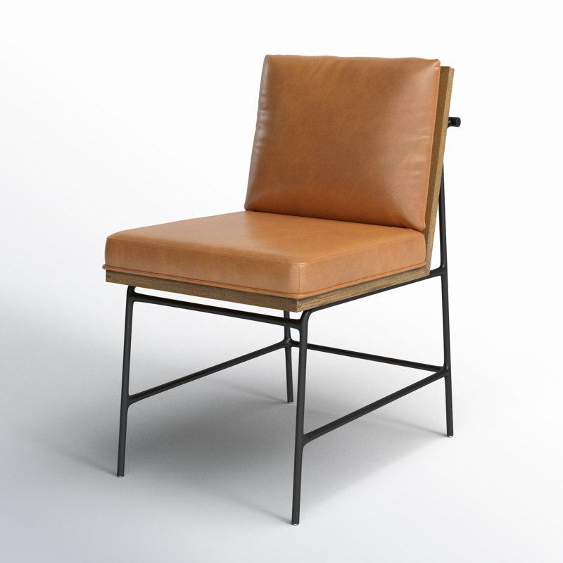 Crete Polyester Blend Upholstered Side Chair, Sierra Butterscotch/Amber Oak