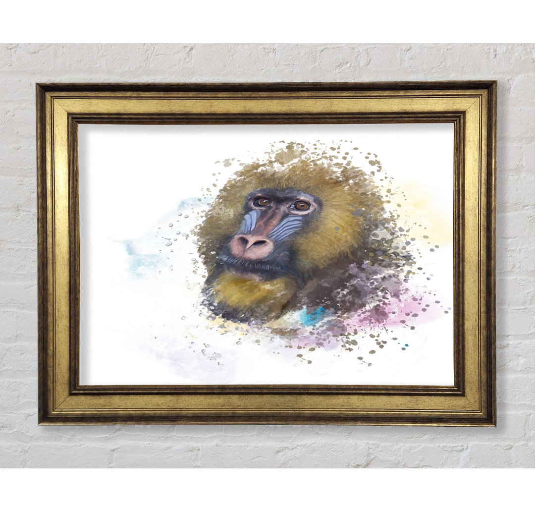 Mandrill Watercolour Splash - Druck