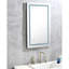Miroir de salle de bain mural 40 x 28 pouces à DEL avec façade et rétroéclairage, brouillard, mémoire, 3 variations de couleur, intensité variable en continu, températures: chaud, naturel, blanc et profond