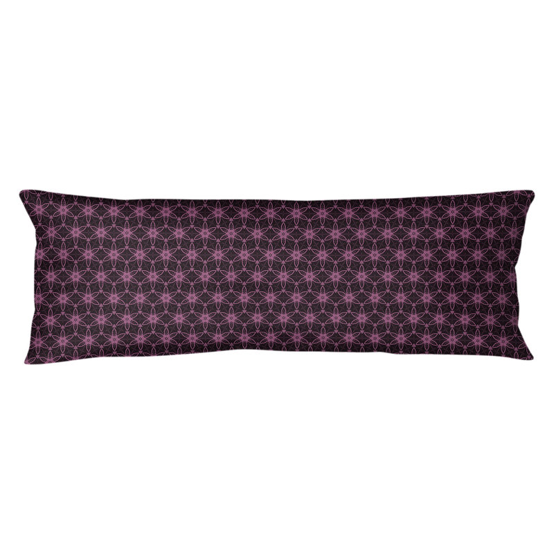 Katelyn Elizabeth Geometric Reversible Throw Pillow, Poly Fill, Black/Pink