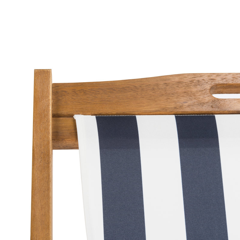 Winston Outdoor Armless Lounge Chair, Navy