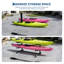 Support de rangement autoportant à 2 niveaux avec roulettes, support réglable pour kayaks, canots, SUP et planches de surf, noir