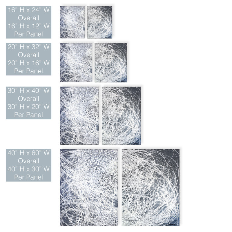 Denim Threads I / II par Norman Wyatt Jr. - Ensemble de 2 reproductions sur toiles tendues, H 20 po x l 32 po x P 1,5 po