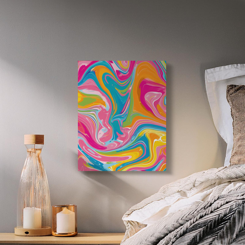 Abstract Swirl Wall Art, Marble Print, Modern Art Canvas, Contemporary Home Decor, Vibrant Wall Hanging, Unique Gift Idea