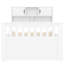 Lit capitaine simple, blanc, quatre tiroirs, tablettes, bibliothèques de rangement, lit plateforme simple et facile à assembler, sans ressorts