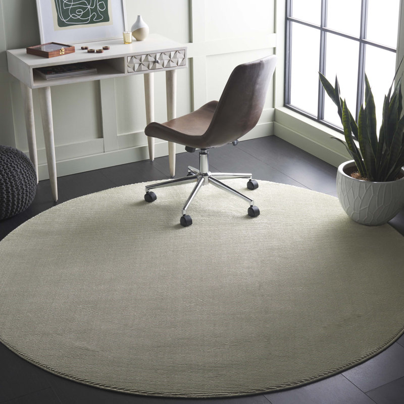 Latravion Performance Solid Color Rug, Round 6'7"
