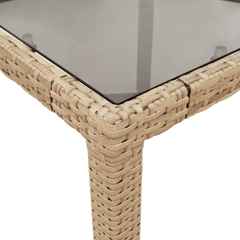 Phelix Square Outdoor Dining Table , 90cm cm W 90cm cm D, Beige