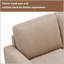 Canapé modulaire réversible en forme de L 81,1 * 76,3 * 35 po avec repose-pieds avec rangement, canapé modulaire avec méridienne, ensemble de canapés en tissu texturé à têtes cloutées 3 pièces