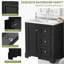 Ensemble de meuble-lavabo simple 29,96 po avec plateau en bois manufacturé Sumeet-1530399551