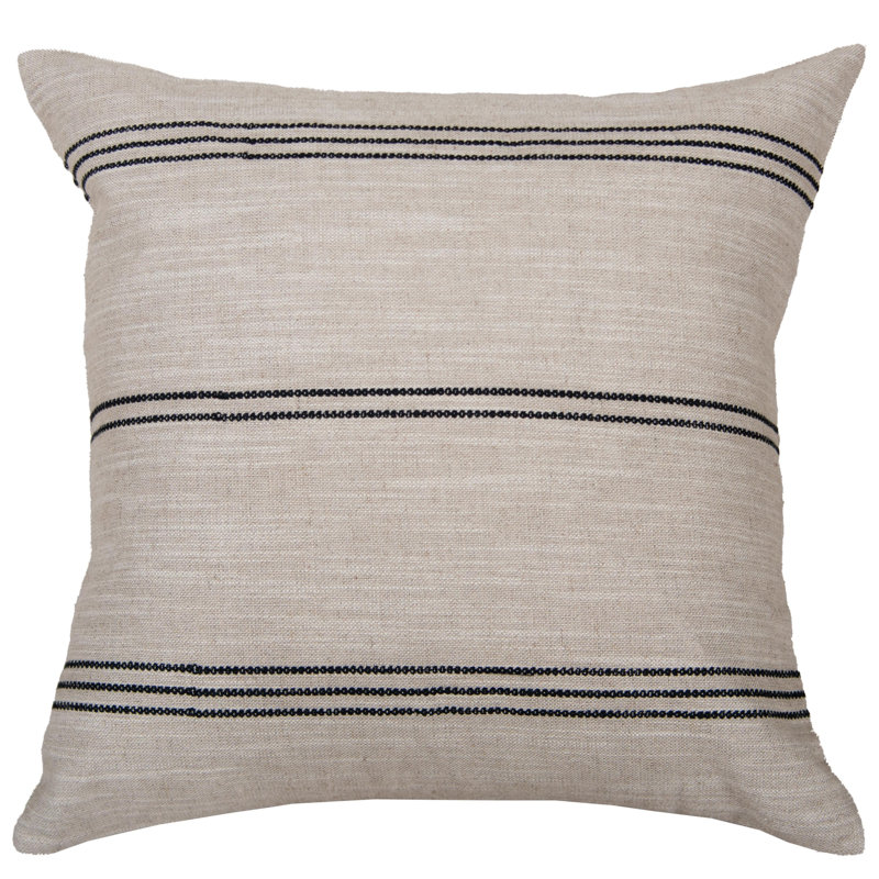 Coussin Donny Osmond Home, Mélange de duvet, Noir / Beige