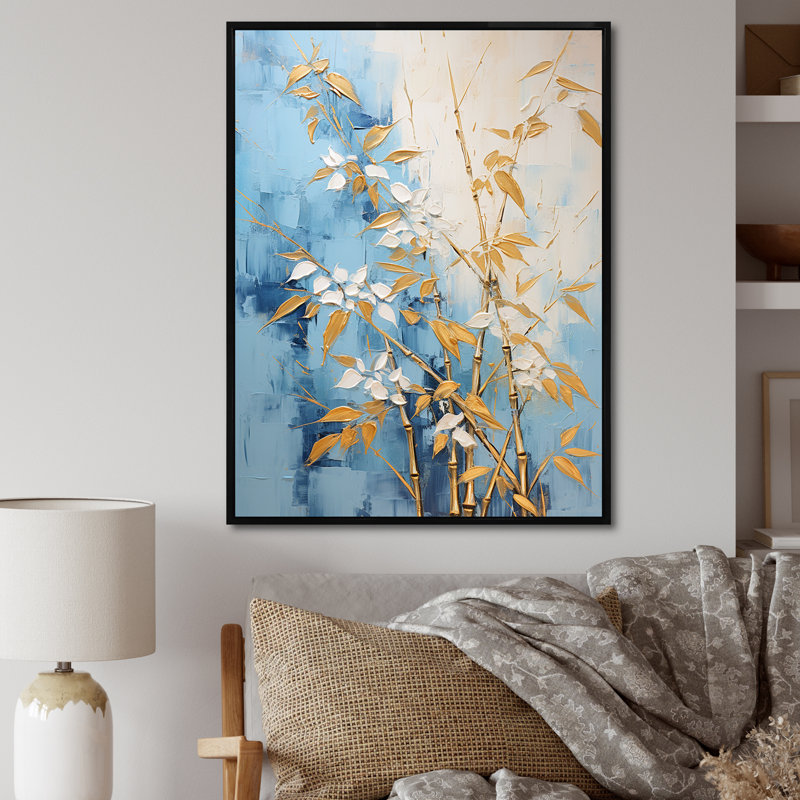 «Blue Mom», impression sur toile, Cadre flottant noir, H 32 po x l 16 po x P 1 po