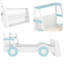 Lit voiture de course simple AVELOR Whimsical avec tablettes de rangement intégrées | Lit plateforme pour enfants pour le jeu et l'organisation imaginatifs-1757660525