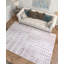Tapis lavable à motif géométrique en polyester à motif géométrique de couleur gris Provincial (TRKMN.81)-175858000