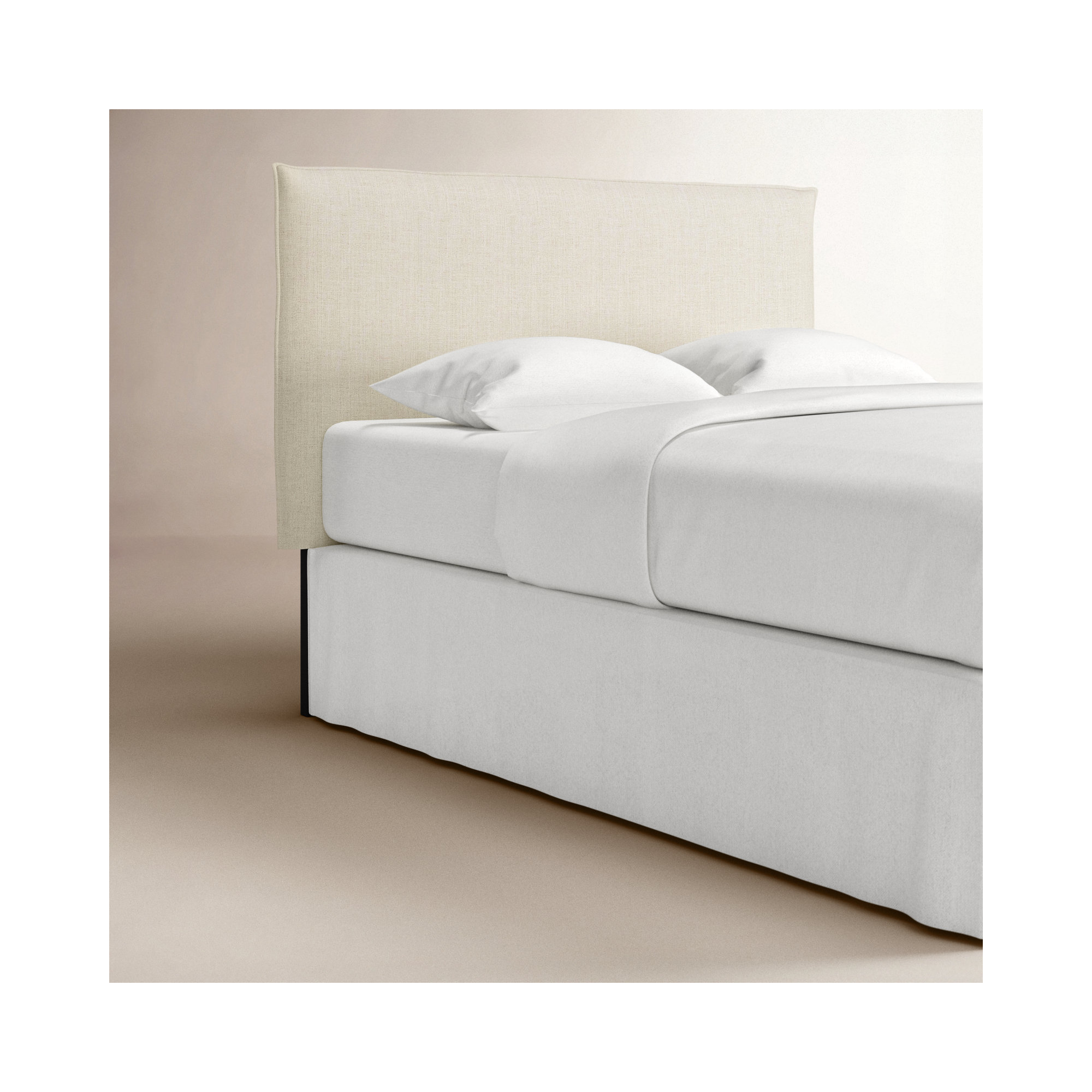 Halcyon Upholstered Headboard, Classic Talc Linen, Queen