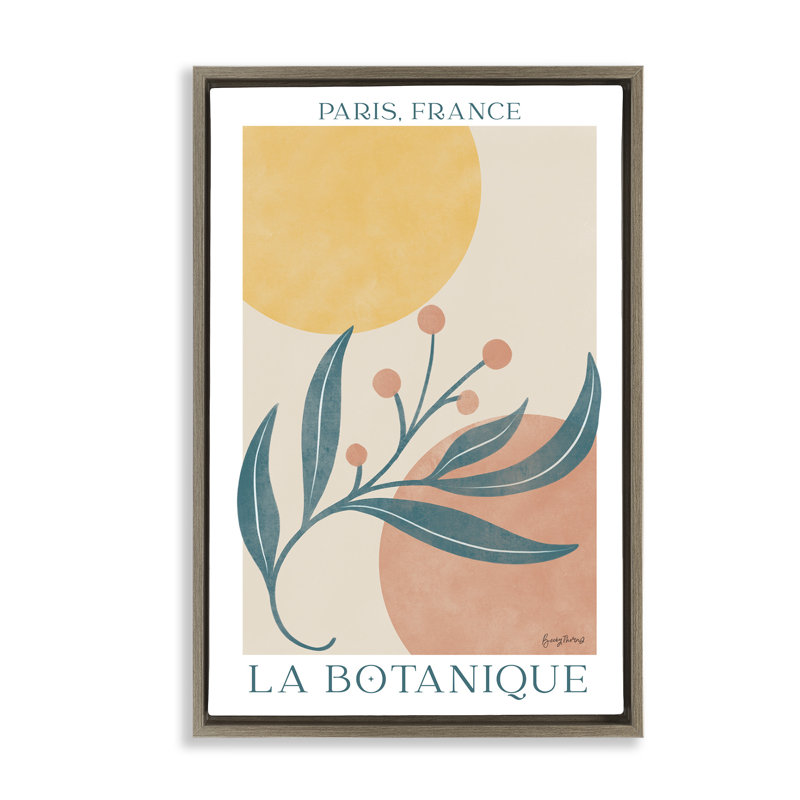 «French Botanical», affiche encadrée par Becky Thorns, Cadre flottant orme Montalcino, H 25 po x l 17 po