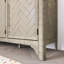 Buffet de rangement conçu avec panneau de fibres à densité moyenne et placage de pin, tablettes réglables-771370312