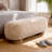 59.1" Upholstered Bench With Solid Wood Frame And Bentwood Legs, Fully Assembled