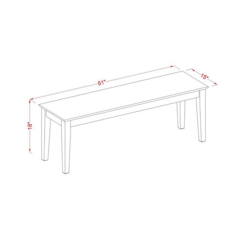L'ensemble de meubles de salle à manger 6 pièces contient une table de cuisine rectangulaire et 4 chaises de salle à manger en tissu de lin avec un banc, 36 x 60 pouces, chêne
