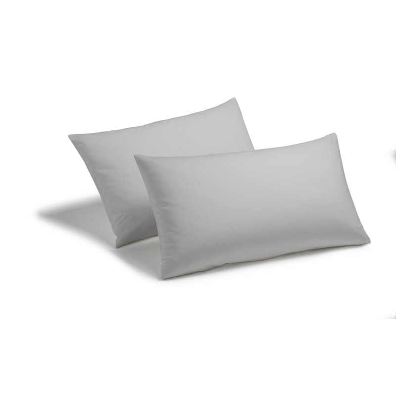 Izyan Cotton Blend Standard Pillow Case, Light Grey