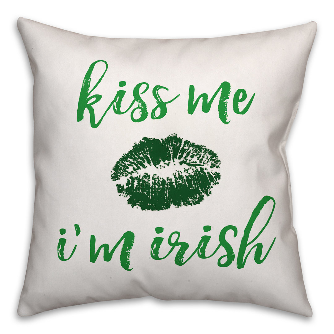 Benites Kiss Me I'm Irish Throw Pillow Designs Direct Creative Group