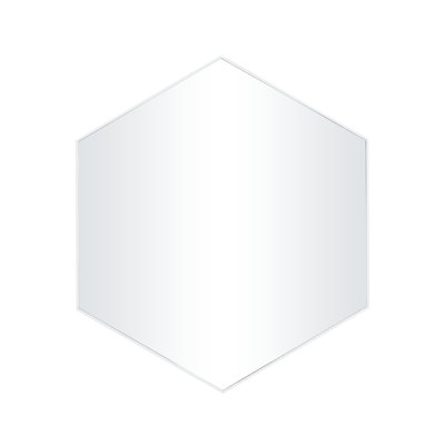 Miroir mural hexagonal en bois avec cadre minimaliste