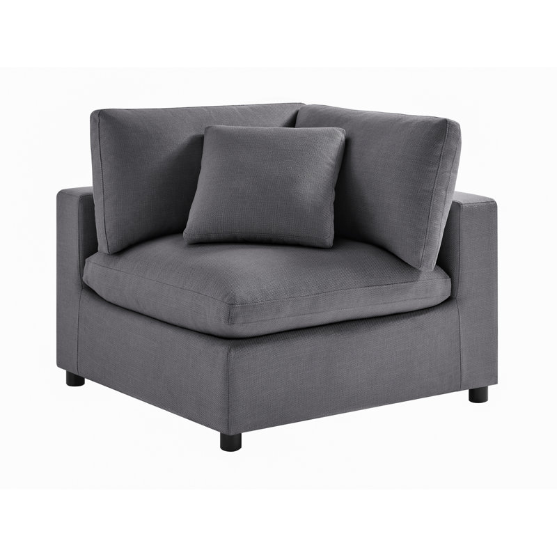 Chaise de coin Cassandra - gris anthracite, Gris anthracite