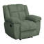 Fauteuil inclinable vert en velours côtelé, canapé inclinable manuel avec porte-gobelet, canapé simple en tissu doux pour le salon, la chambre à coucher et le cinéma maison