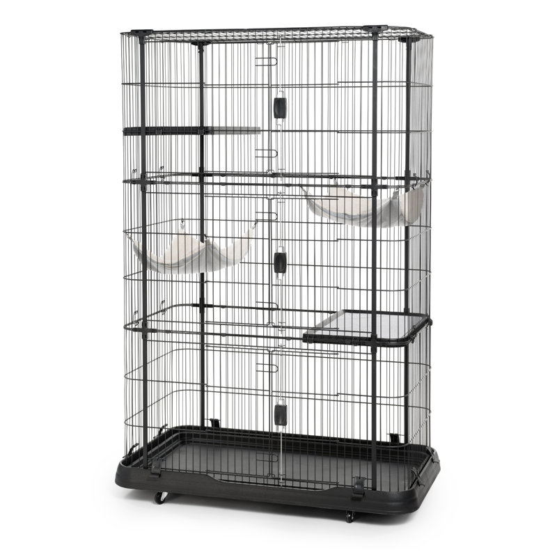 Elmo Cat Cage, 65.75" H x 25.25" W x 43.25" L