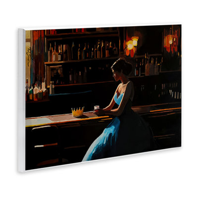 Plaque murale couronne, femme royale au bar, design par Keith Thomson