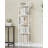 Everlene Bookshelf, Book Shelf, Industrial Bookcase with 2 Hooks, Coner Shelf Storage Organizer for Home Office, Living Room, Bedroom, Kitchen-1194000911-1185652452