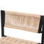 Élégantes chaises de bar de salle à manger - 2 pièces, corde de papier tissée, style noir avec 2 tabourets, structure en métal