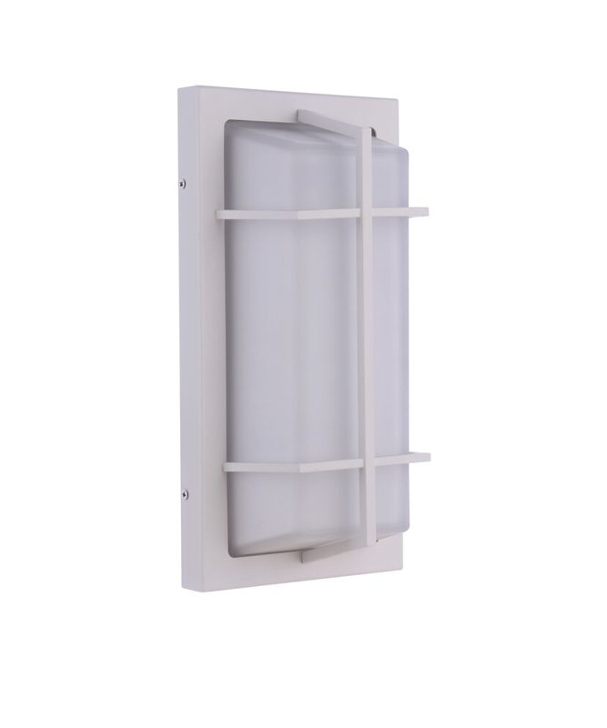1 - Bulb Outdoor Flush Mount, White, 6.11" H x 7.13" W x 7.13" D