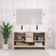 Meuble-lavabo autoportant 60 po avec plateau en chêne clair