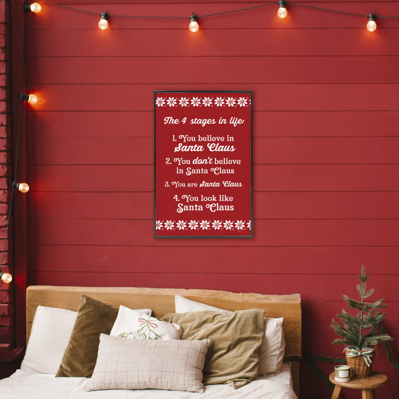 Père Noël quatre étapes dans la vie, estampe numérique, design par Lux + Me Designs, H 30 po x l 20 po