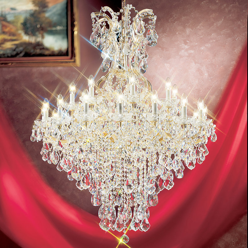 Lustre empire 25 lumières Falson, Crystalique, Chrome