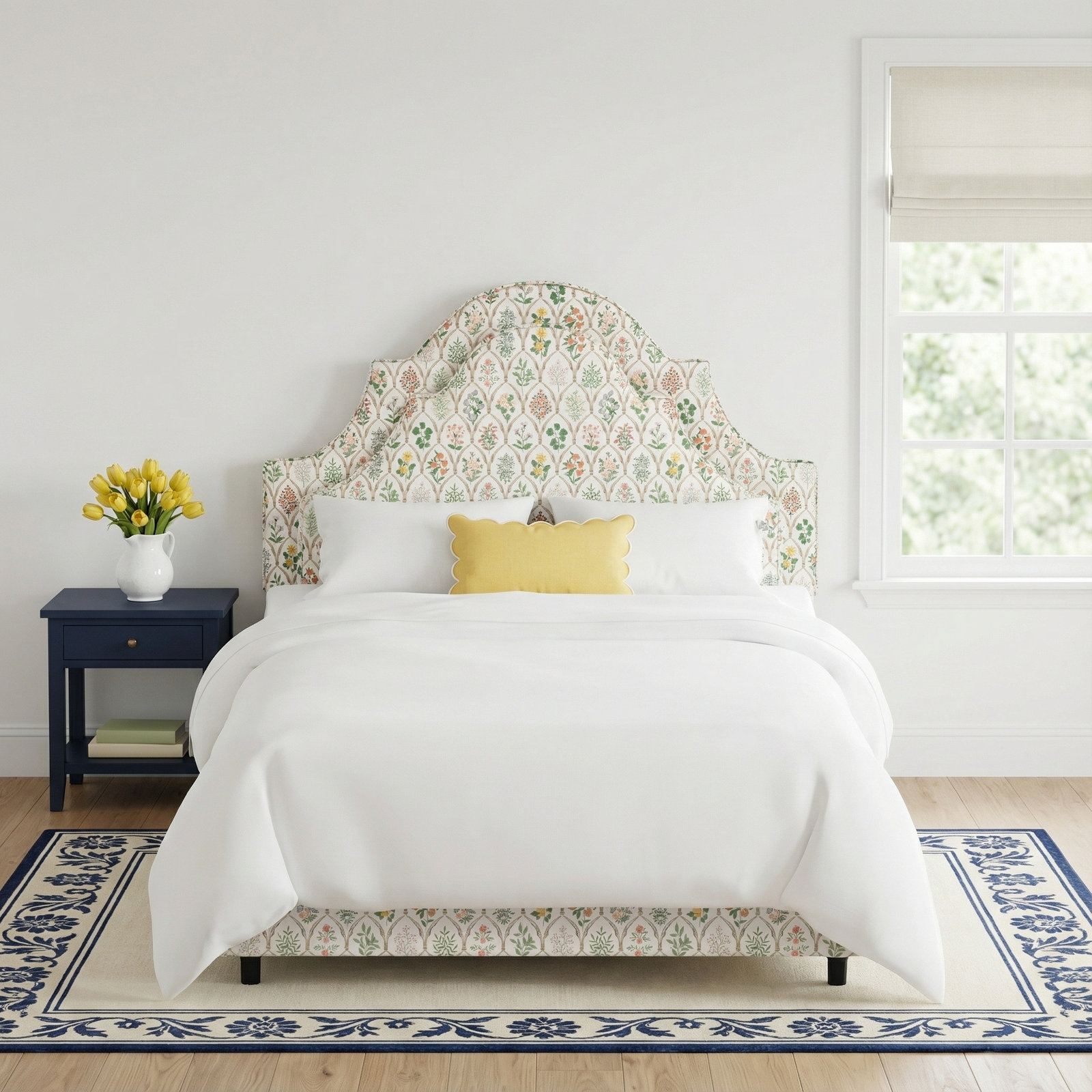 Rifle Paper Co. x Cloth & Company Marion Bed, California King, Rpc Hawthorne Multi Linen