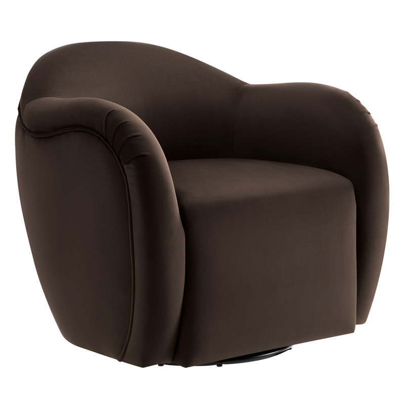 Compose Performance Velvet Swivel Armchair, 76 cm H x 51 cm W