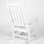 Ensemble de chaises berçantes toutes saisons avec table d'appoint, ensemble de chaises berçantes 3 pièces à texture de bois, blanc (comprend 2 chaises berçantes et 1 table)-2015732010