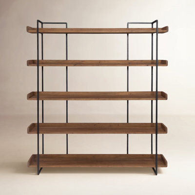 Berrien Solid Wood Etagere Bookcase